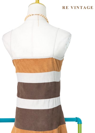 咖啡焦糖糖果拼圖細肩帶洋裝12