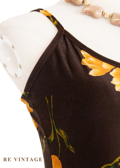 柑橘花香深巧克力色細肩帶洋裝5