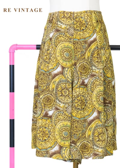 太陽放射紋理迷幻復古曼陀羅圖騰短褲（26"）1