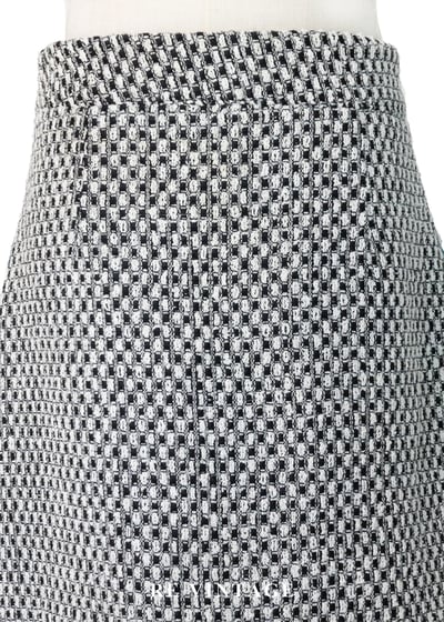 黑白交織小格粗花呢短裙（25"）9