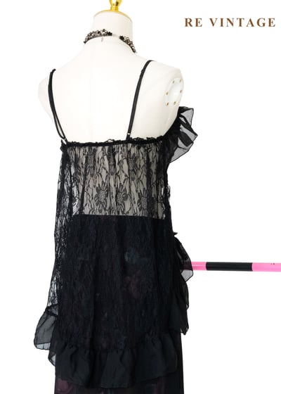 夜裡的黑天鵝蕾絲細肩帶背心9