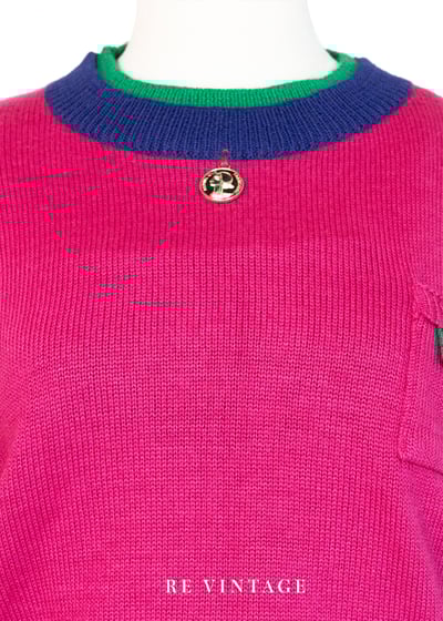 日本製 - 桃粉色の錢幣針織毛線上衣3