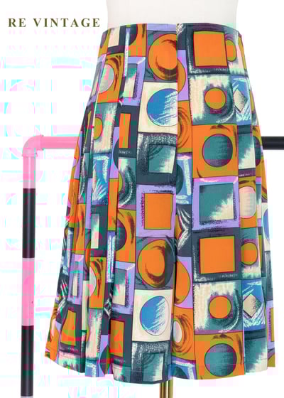 復古乖乖牌幾何藝術高腰短褲（27"）8