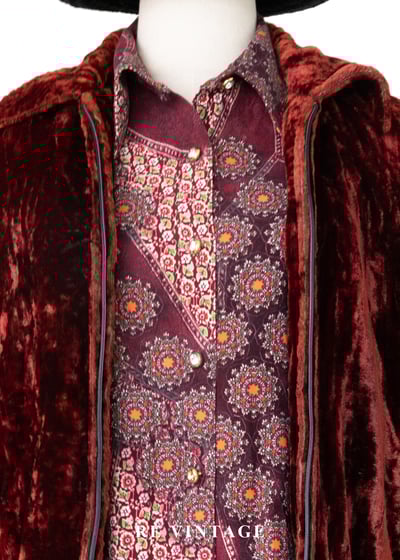 秋日橘紅色光澤絨布夾克外套3