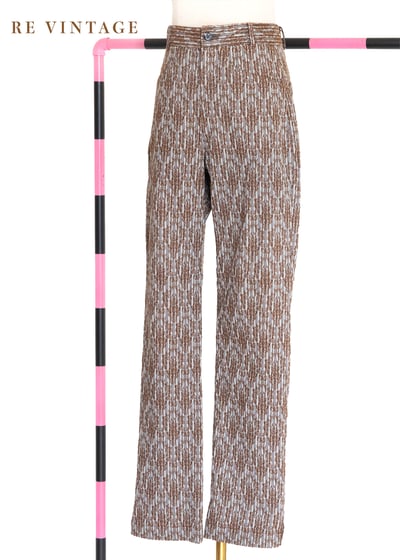 雙印花古典氣質中腰直筒褲（25"）1