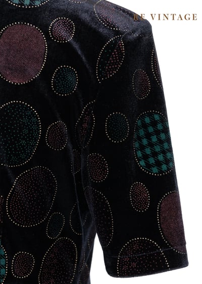 泡泡糖黑絨布短袖上衣5