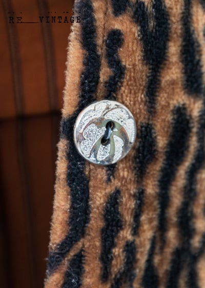 豹紋絨毛寬版背心9