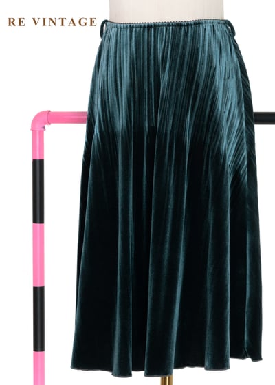 套裝組合 -深湖水綠壓褶絨布美裙（20-28"）1