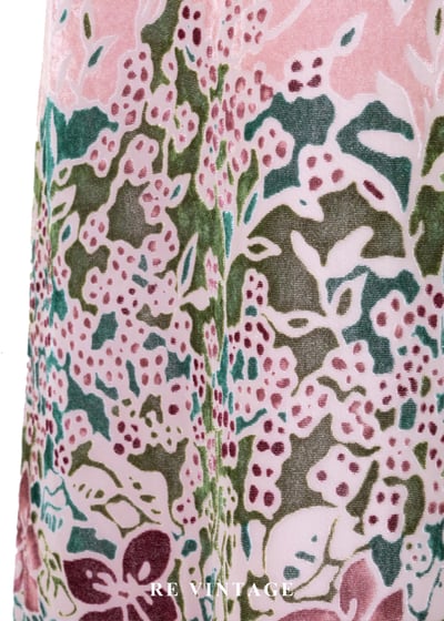 粉紅植物園絨布長裙（27"）6