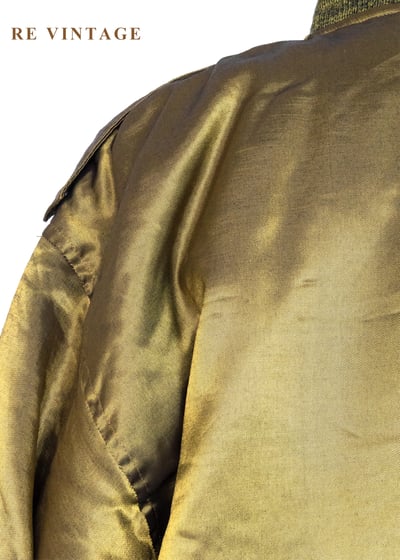 極光戰機 - 金黃橄欖光澤夾克外套14
