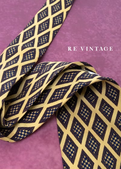 黃黑棋盤密語領帶2