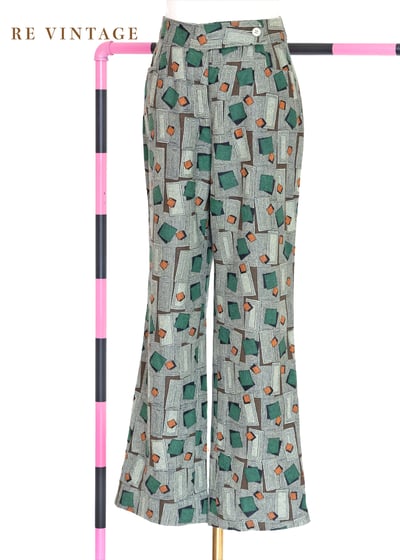 顛倒方塊不倒翁毛呢直筒褲（27"）1