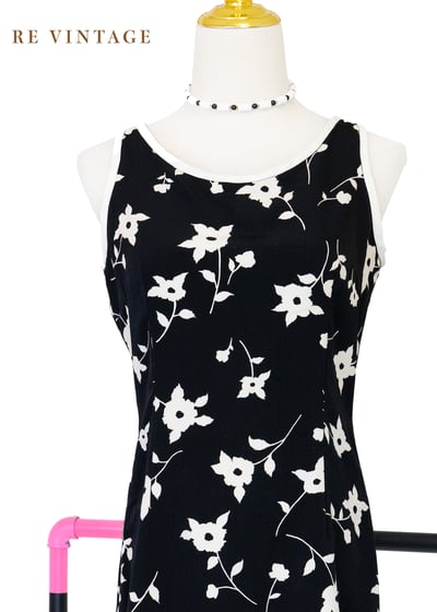 氣質單品 - 黑白小花迷人夏日洋裝3