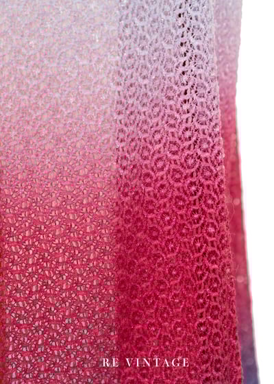 三色漸層超美的網狀布料長裙（24")11