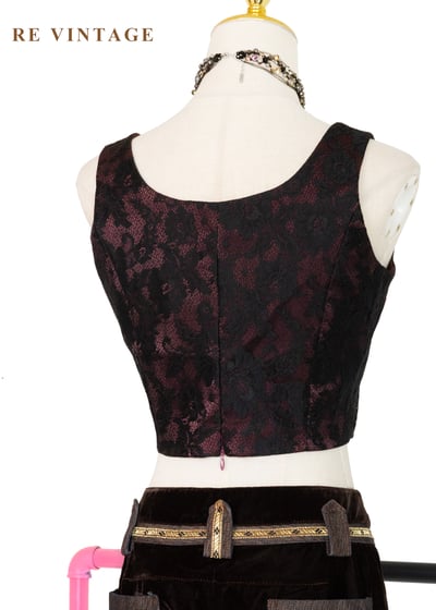 暗夜玫瑰蕾絲短版背心8