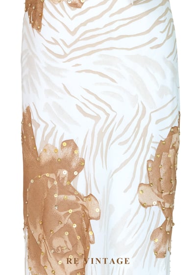 斑馬紋底荒漠玫瑰長洋裝6