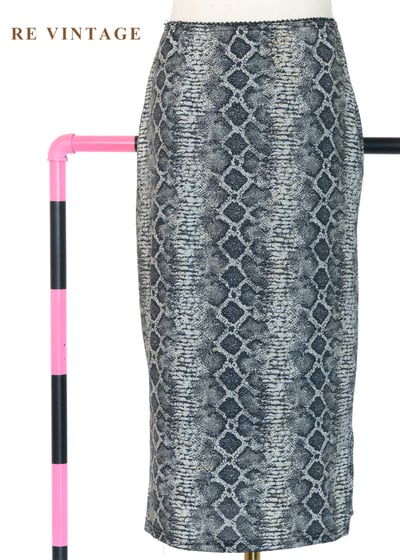 套裝裙子 - 冷灰調蛇紋野性及膝裙（24-29"）7