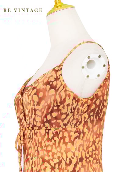 焦糖橘子豹紋來襲細肩帶長洋裝12