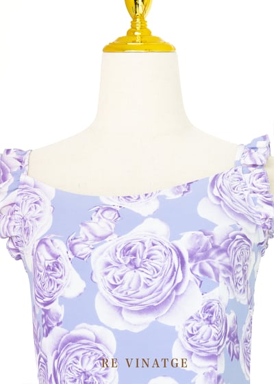 紫色玫瑰唯美浪漫洋裝3