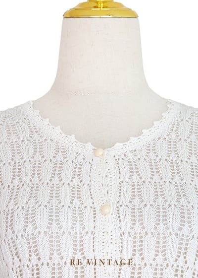 柔白編織紋理短袖上衣6