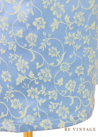 草地女孩天空藍嫩葉花朵長裙（24-35"）8