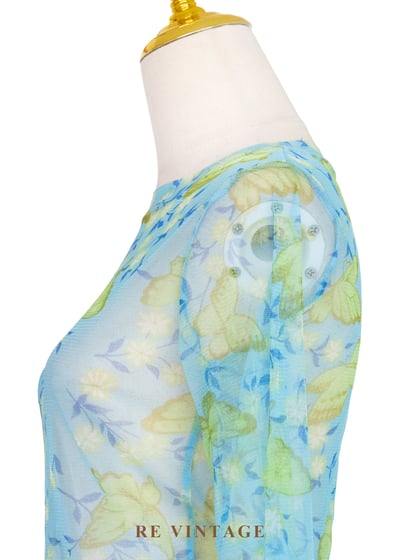 仲夏湖水綠蝴蝶網紗上衣6