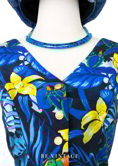 Jungle Whisper 繁葉間熱帶鳥兒短版背心3