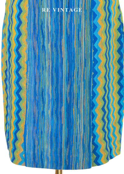 套裝裙子 - 藍調信號像素浪潮短裙（23"）4