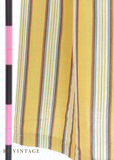 芥末黃線條中長裙（24-26")3