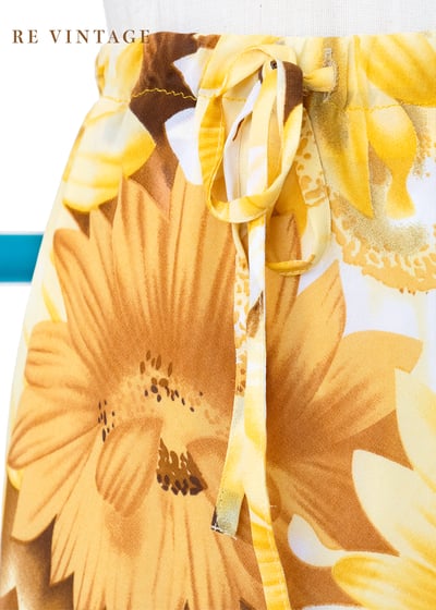 盛開的黃花花園雪紡透膚裙（23-28"）6