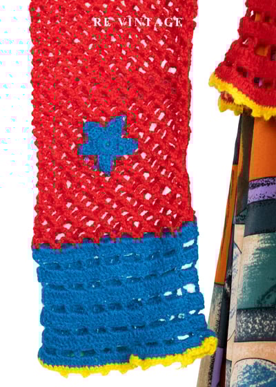 塗鴉星星毛線網狀上衣7