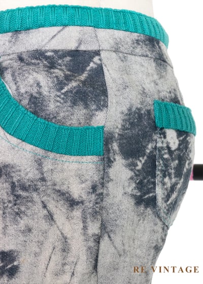 薄荷水墨灰色暈染美褲 (28")8