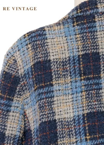 海洋藍系重磅粗花格紋西裝外套12