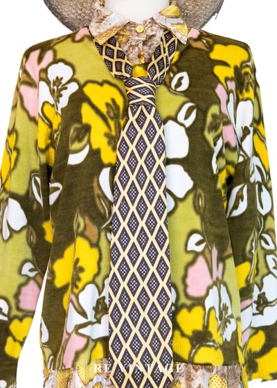 幻彩大花野性花園薄款針織毛衣3