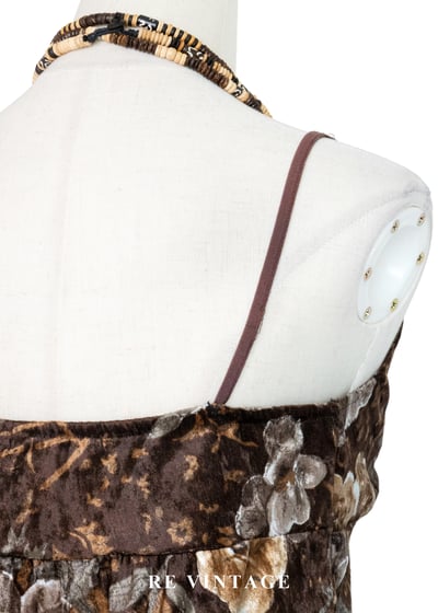 沈睡森林花影絨布細肩帶背心11