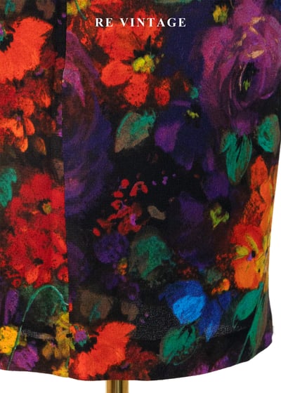 復古花卉色彩記憶短裙（29"）8