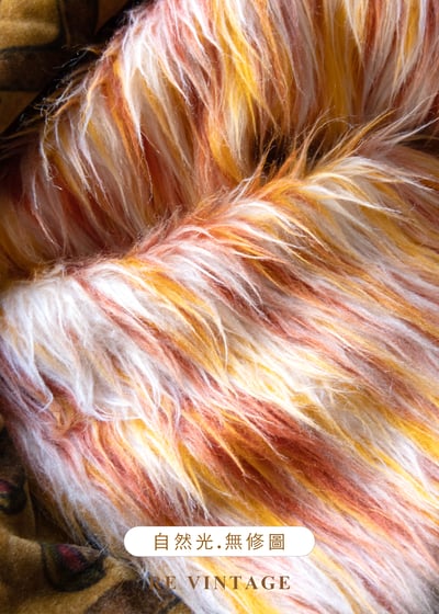 焦糖色穿繩記號麂皮長毛內裏外套17