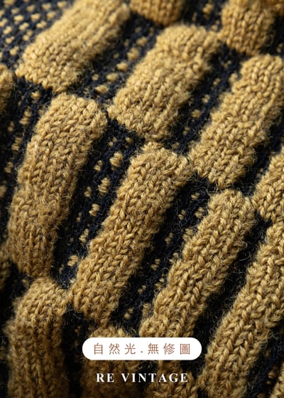 焦黃色Waffle格紋針織毛衣15