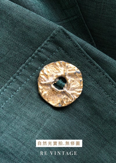 復古精緻墨綠色金釦短版上衣/罩衫14