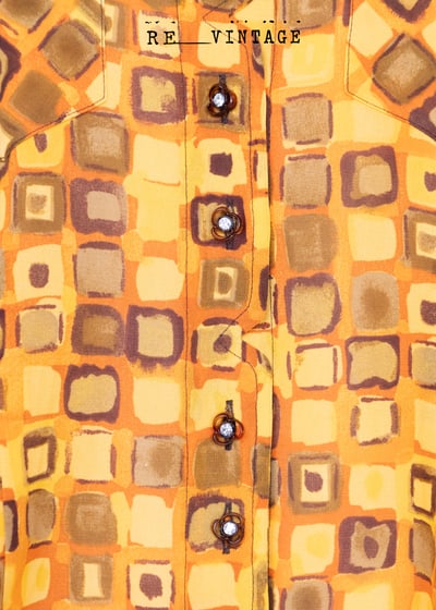 萬花筒黃橘色小方格襯衫10