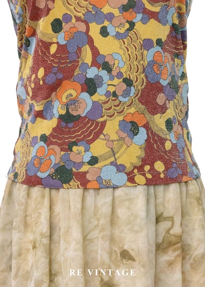 甜蜜復古花叢背心4