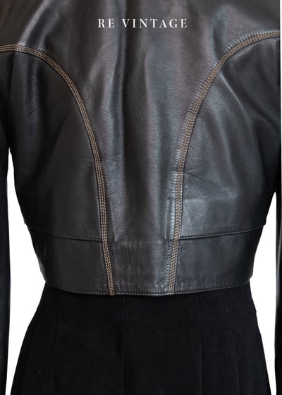 西班牙製 - 帥氣短版皮革外套9