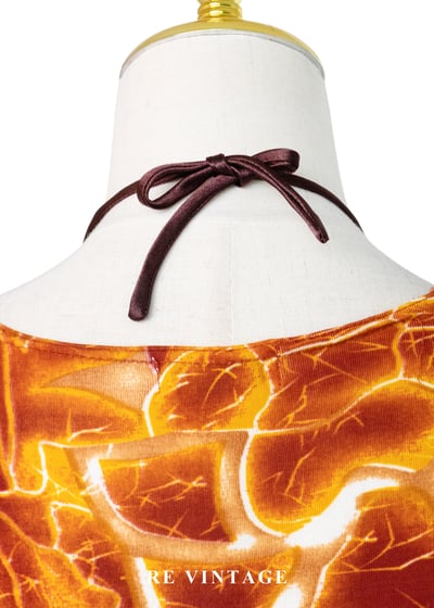 焦糖燒花工藝繞頸露背背心10