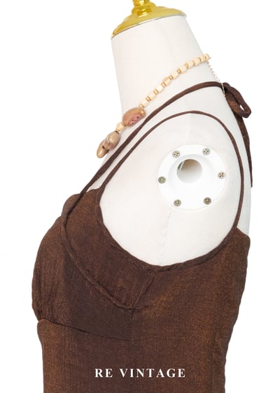 金沙巧克力色細肩帶洋裝9