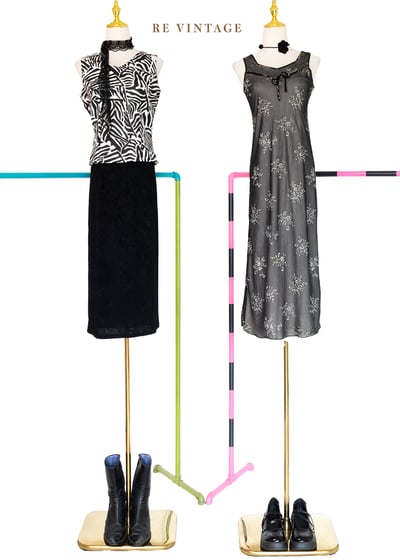 時髦黑白撞印斑馬紋背心2