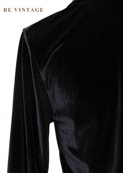 率性側腰綁繩黑絨短版上衣12