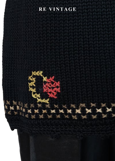 花朵十字繡圖騰針織背心13