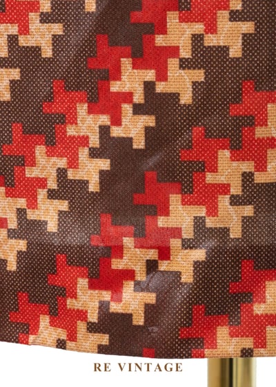 巴黎知性女孩紅棕十字紋洋裝12