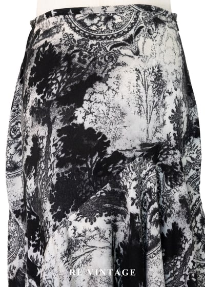 水墨風景微縮景觀中長裙（～25"）3