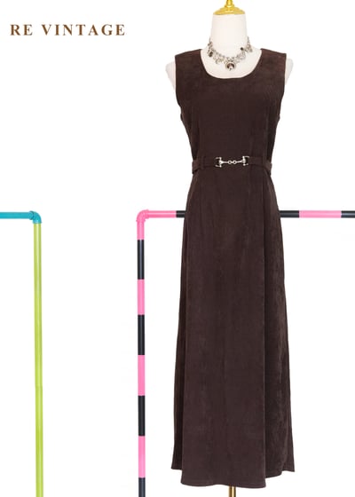 質感單品 - 濃郁可可貴族收腰長洋裝1